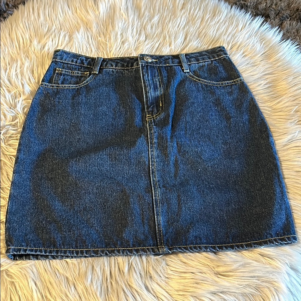 Denim Jean Mini Skirt